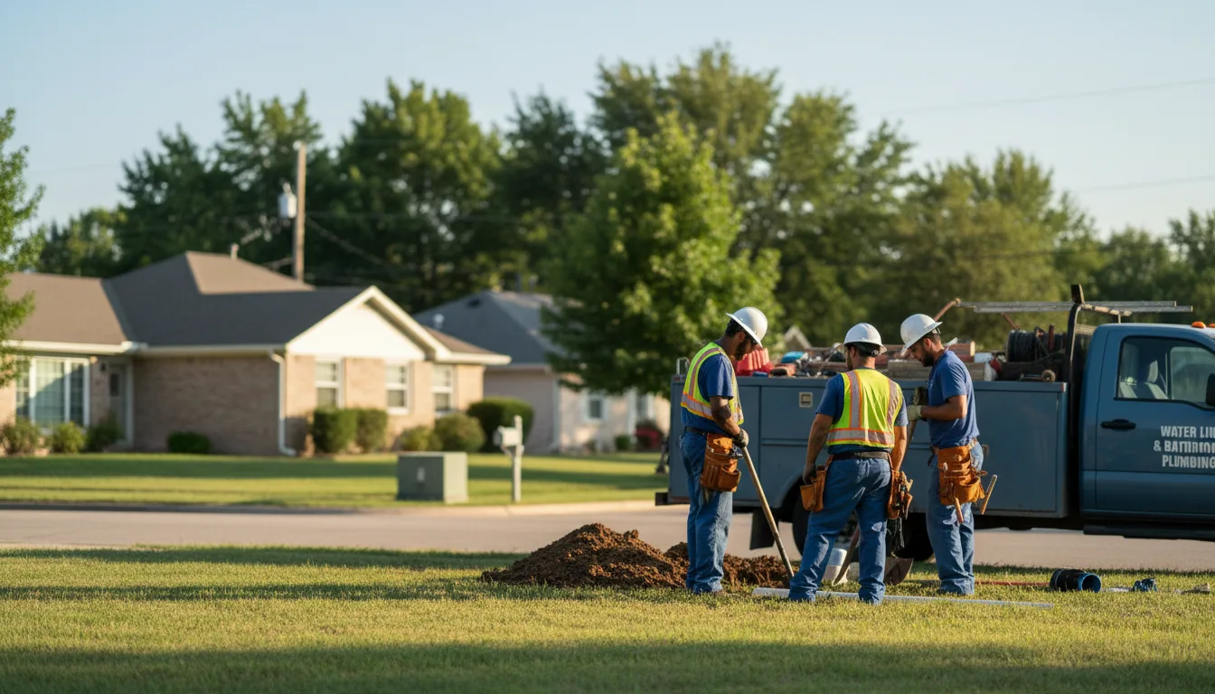 Residential water line and bathroom plumbing service in Vanderpool, TX